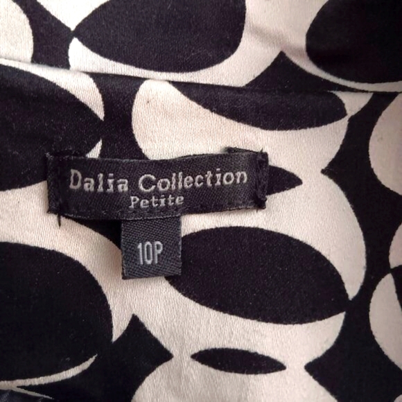 Dalia Jacket Blazer Dress Coat Black White Pattern Women's Size 10P NWOT - Picture 2 of 16
